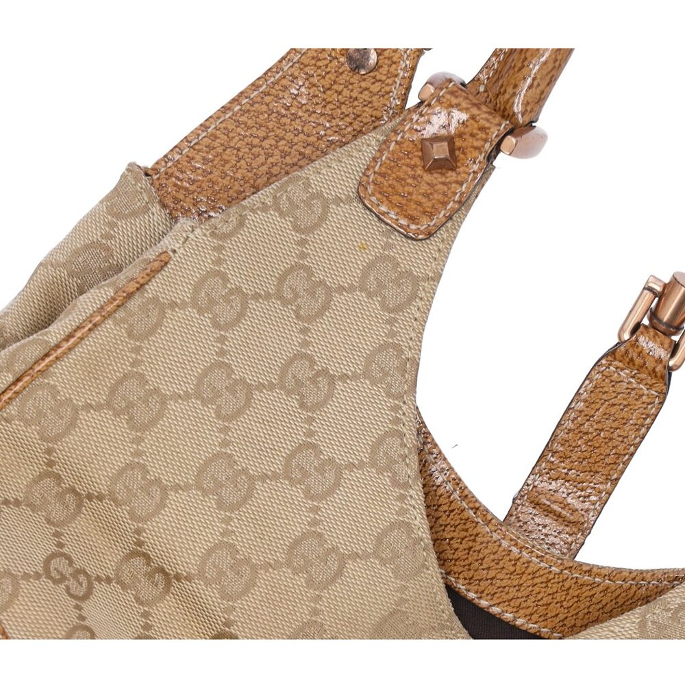 GUCCI Jackie Hobo Bag 124407 Beige Brown Jacquard Leather - Picture 9 of 9